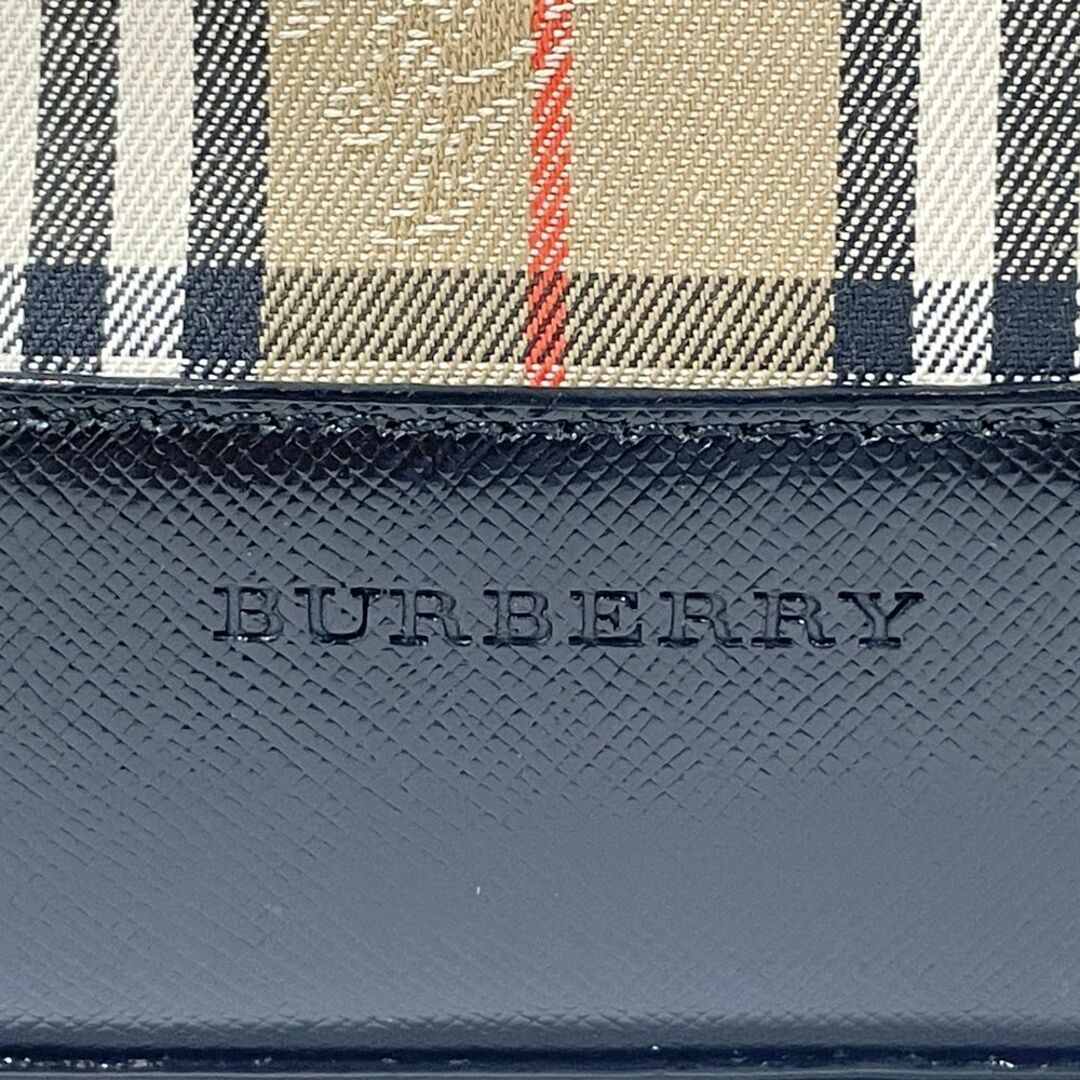 BURBERRY(バーバリー)のBURBERRY ハンドバッグ ロゴ チェック ヴィンテージ ミニ トート キャンバス レザー レディースのバッグ(ハンドバッグ)の商品写真