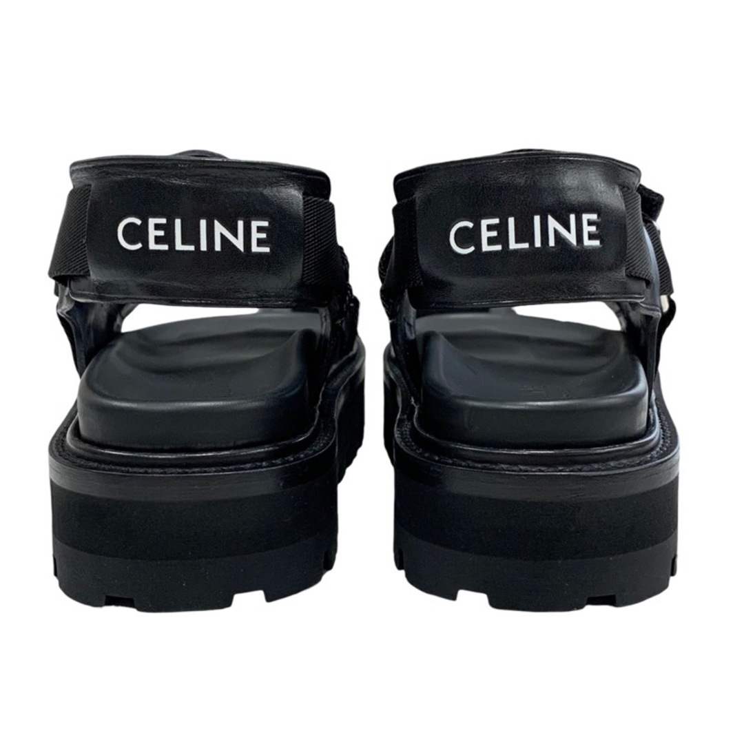 celine(セリーヌ)の未使用 セリーヌ CELINE サンダル バルキーアウトドアサンダル スポーツサンダル 靴 シューズ ロゴ レザー ブラック 黒 レディースの靴/シューズ(サンダル)の商品写真