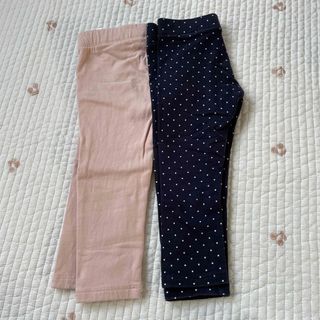 エイチアンドエム(H&M)のH&M 裏起毛レギンス2枚　サイズ90(パンツ/スパッツ)