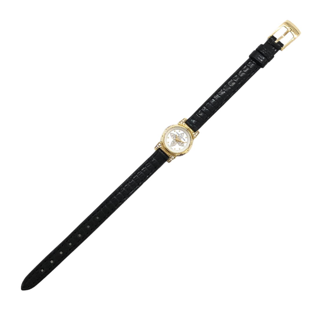 LOUIS VUITTON(ルイヴィトン)の　ルイ・ヴィトン LOUIS VUITTON タンブール ビジュ　ホワイトシェル Q151L1 ブラック K18YG/ダイヤモンド クオーツ レディース 腕時計 レディースのファッション小物(腕時計)の商品写真
