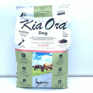 新品 キアオラ ドッグフード 全犬種 全年齢対応 ビーフ＆サーモン 5kg 1袋(ペットフード)