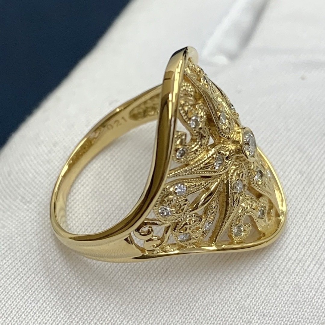 K18YG ダイヤモンド　0.21 リング　指輪 レディースのアクセサリー(リング(指輪))の商品写真