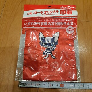 コカコーラ(コカ・コーラ)のコカ・コーラ東京オリンピックキャラクター巾着(ノベルティグッズ)