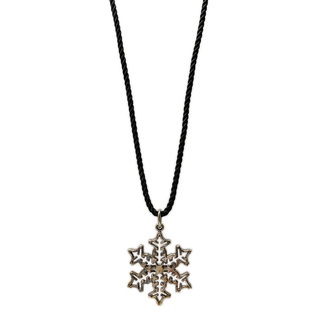 ティファニー(Tiffany & Co.)のTIFFANY&Co. ネックレス スノーフレーク 雪の結晶 紐 SV925(ネックレス)