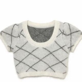 melt the lady fleeting check knit tops(ニット/セーター)