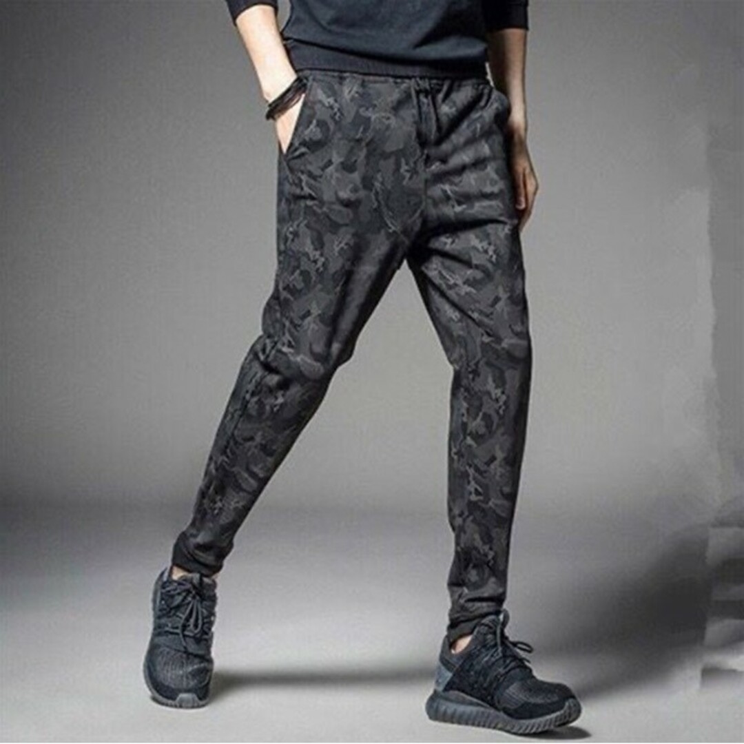 ジョガーパンツ 3XL 迷彩柄 カモフラ メンズ 韓国 スキニー ジャージ 冬春 メンズのパンツ(その他)の商品写真