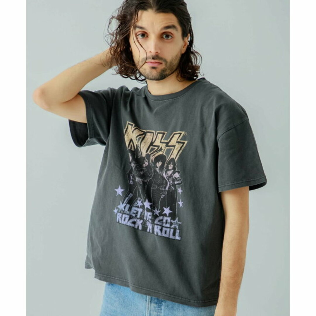 Sonny Label(サニーレーベル)の【ブラック2】KISSピグメントショートスリーブT-SHIRTS メンズのトップス(Tシャツ/カットソー(半袖/袖なし))の商品写真