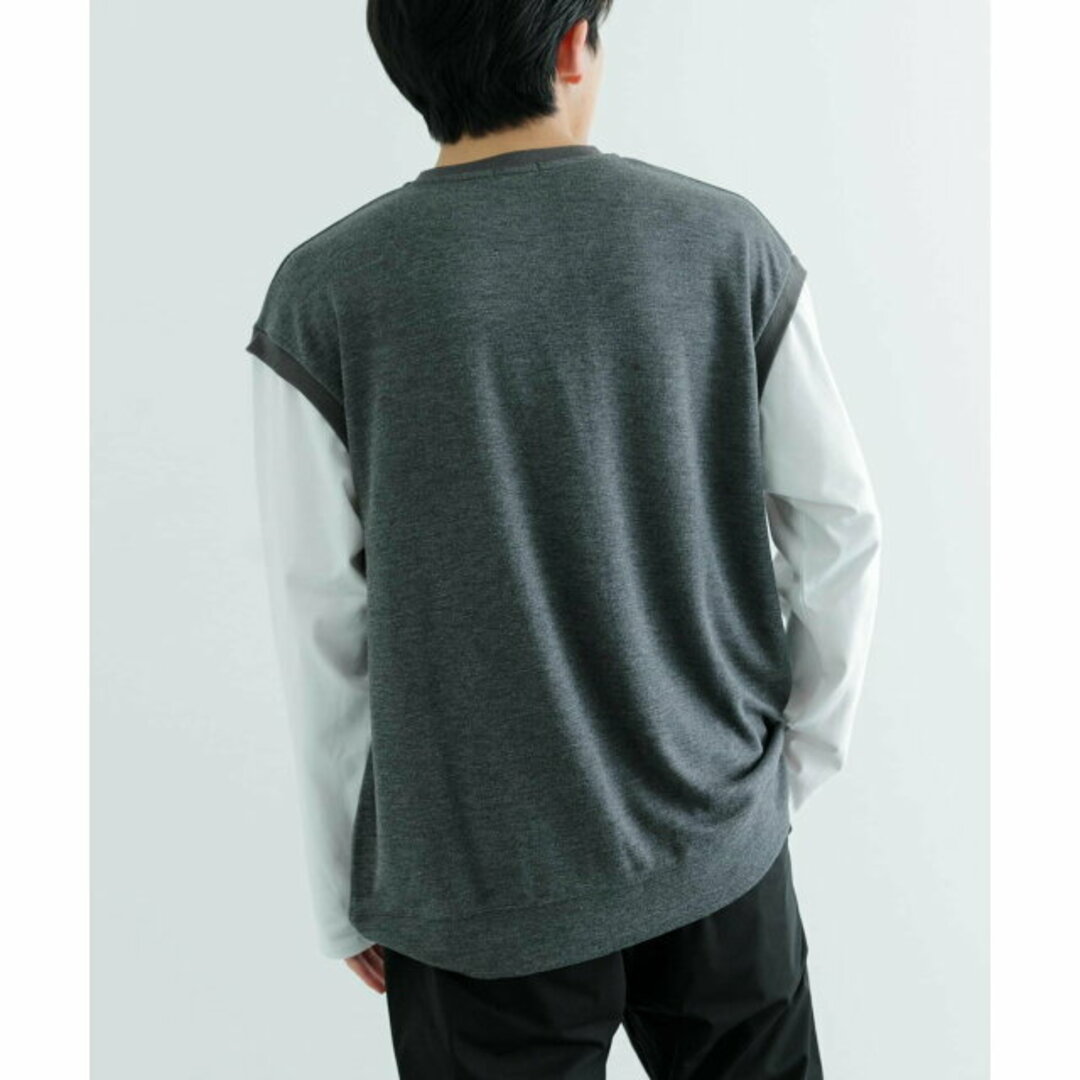 URBAN RESEARCH ITEMS(アーバンリサーチアイテムズ)の【GRY】【L】袖キリカエ 綿タッチポンチ プルオーバー メンズのトップス(スウェット)の商品写真