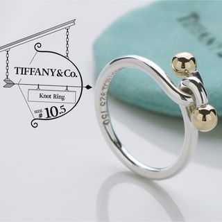 ティファニー(Tiffany & Co.)の極美品 TIFFANY ティファニー ノット 925 750 リング 10.5号(リング(指輪))