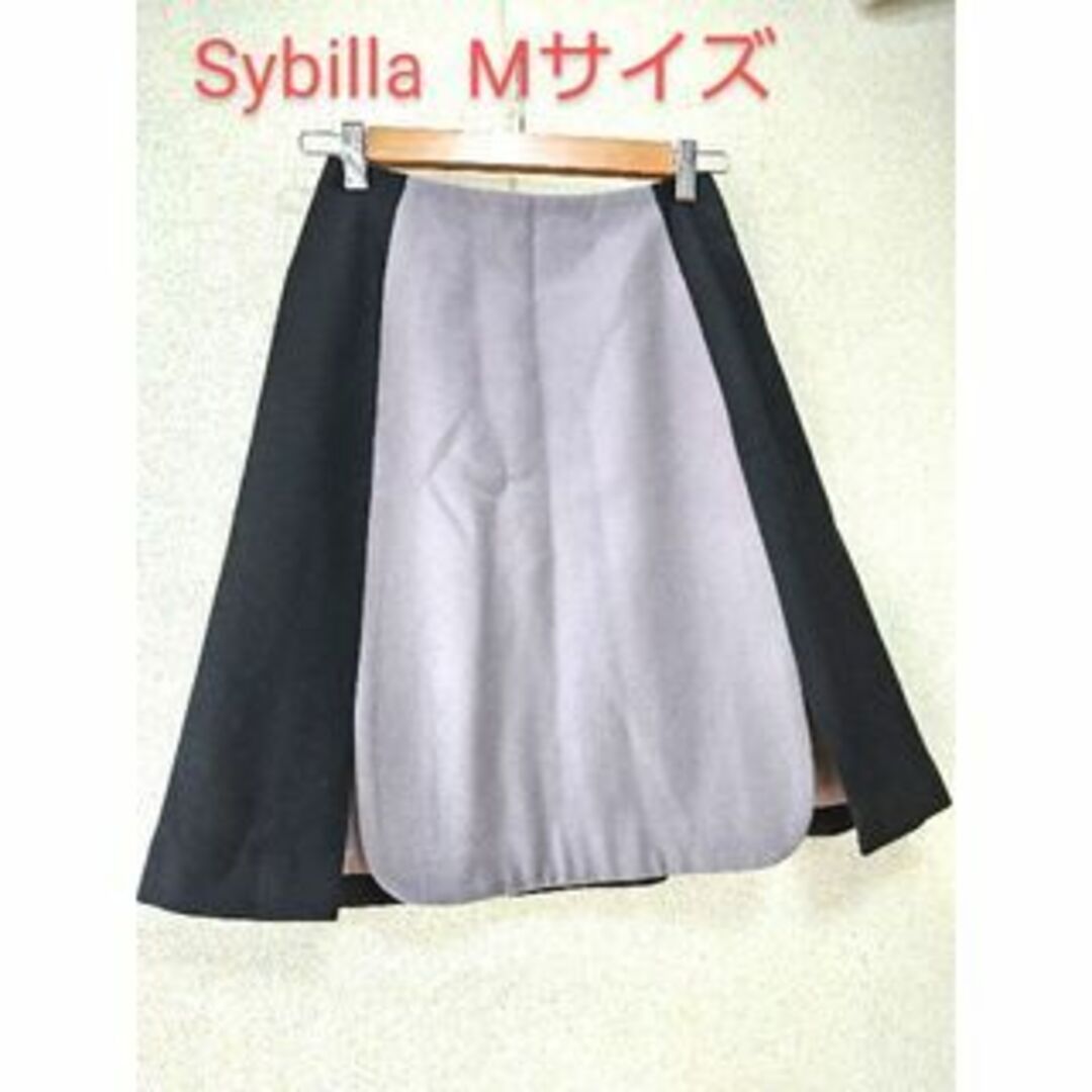 Sybilla(シビラ)の1227x【春秋に最適】Sybilla シビラ 古着 スカート Ⅿ 送料無料 レディースのスカート(ひざ丈スカート)の商品写真