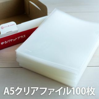 プラス(PLUS)の普通のA5クリアファイル／100枚(ファイル/バインダー)