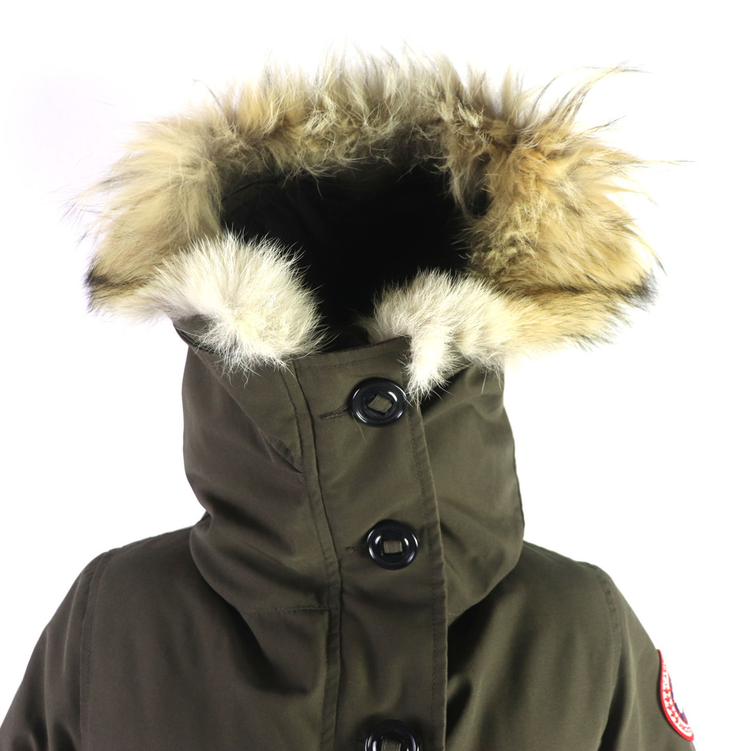 CANADA GOOSE(カナダグース)の人気▼CANADA GOOSE カナダグース 2603JL BRONTE PARKA ブロンテパーカー ワッペン・ファー・フード付き WZIP ダウンコート カーキ S カナダ製 国内正規品 レディース レディースのジャケット/アウター(ダウンコート)の商品写真