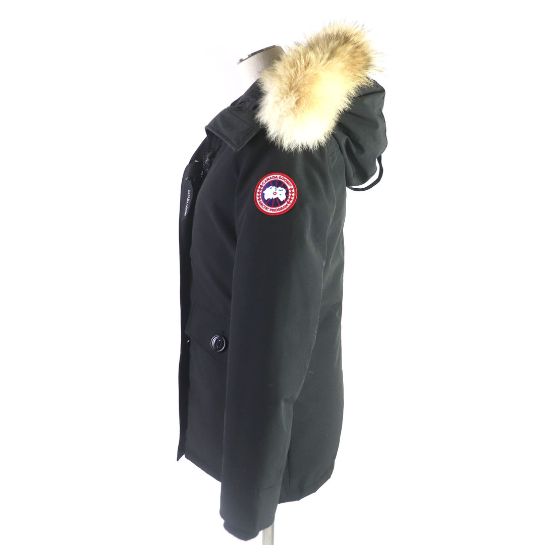 CANADA GOOSE(カナダグース)の美品▼CANADA GOOSE カナダグース 2300JL CHARLOTTE PARKA シャーロットパーカー ロゴワッペン・ファー・フード付き WZIP ダウンコート ブラック S カナダ製 国内正規品 レディース レディースのジャケット/アウター(ダウンコート)の商品写真