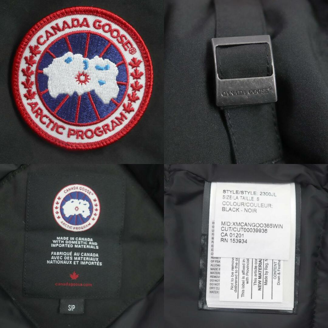 CANADA GOOSE(カナダグース)の美品▼CANADA GOOSE カナダグース 2300JL CHARLOTTE PARKA シャーロットパーカー ロゴワッペン・ファー・フード付き WZIP ダウンコート ブラック S カナダ製 国内正規品 レディース レディースのジャケット/アウター(ダウンコート)の商品写真