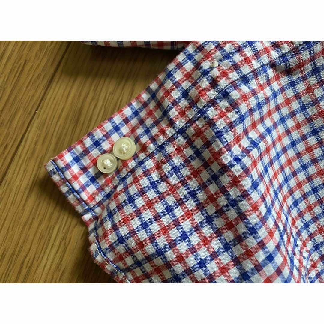 POLO RALPH LAUREN(ポロラルフローレン)の上品ポニー刺繍★ラルフローレンボタンダウンシャツ赤青チェック男女OK24M90 キッズ/ベビー/マタニティのキッズ服男の子用(90cm~)(ブラウス)の商品写真