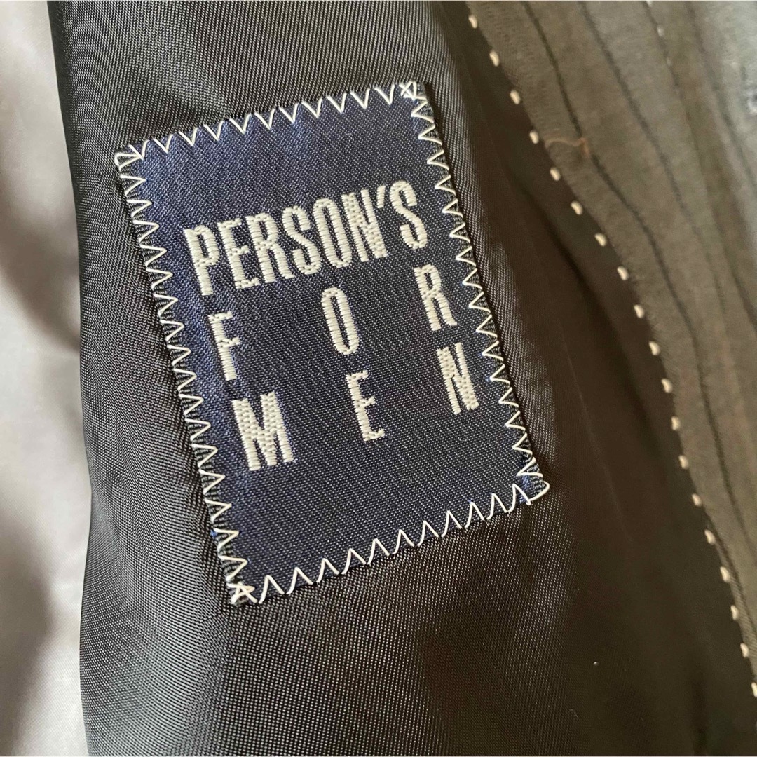 PERSON'S(パーソンズ)のPERSON'S  パーソンズ　テーラードジャケット　グレーストライプ【L】 メンズのジャケット/アウター(テーラードジャケット)の商品写真