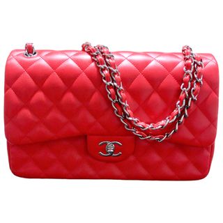 シャネル(CHANEL)の　シャネル CHANEL デカマトラッセ30 A58600 レッド  カーフスキン レディース ショルダーバッグ(ショルダーバッグ)