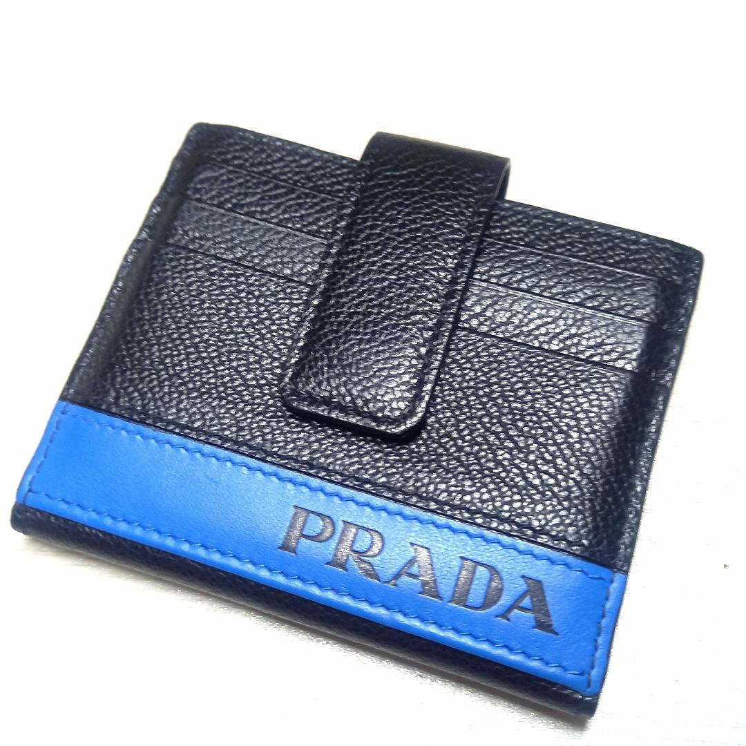 PRADA(プラダ)の美品 プラダ フラグメントケース カードケース ミニ財布 レザー カード12枚 メンズのファッション小物(折り財布)の商品写真