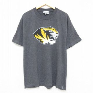 マジェスティック(Majestic)のL★古着 マジェスティック 半袖 Tシャツ メンズ トラ クルーネック 濃グレー 霜降り 23jul21 中古(Tシャツ/カットソー(半袖/袖なし))