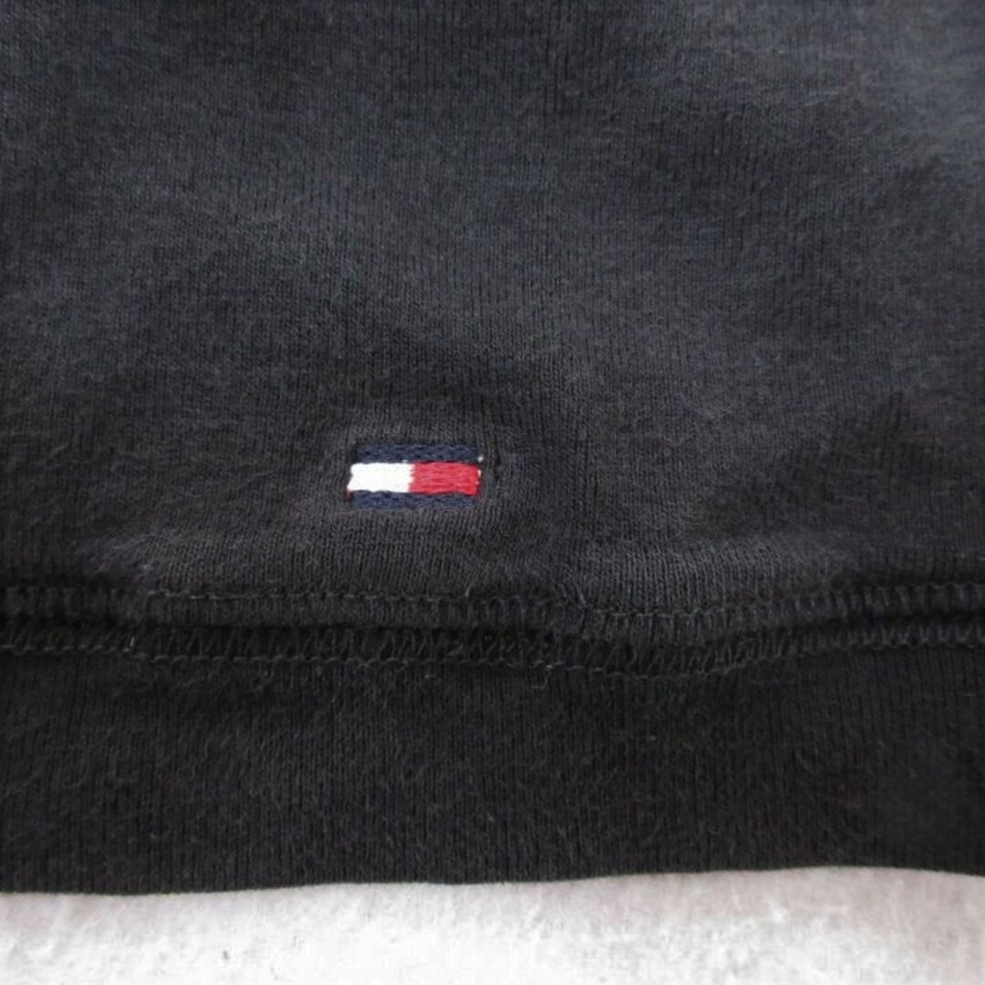 TOMMY HILFIGER(トミーヒルフィガー)のXL★古着 トミーヒルフィガー TOMMY HILFIGER 半袖 ブランド Tシャツ メンズ コットン クルーネック 黒 ブラック 23jul21 中古 メンズのトップス(Tシャツ/カットソー(半袖/袖なし))の商品写真