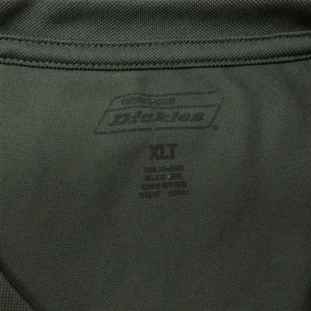 Dickies(ディッキーズ)のXL★古着 ディッキーズ Dickies 半袖 ブランド Tシャツ メンズ 胸ポケット付き 大きいサイズ ポリエステル クルーネック 濃緑 グリーン 23jul21 中古 メンズのトップス(Tシャツ/カットソー(半袖/袖なし))の商品写真