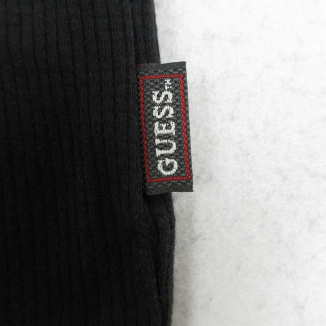 GUESS(ゲス)のL★古着 ゲス GUESS 半袖 ブランド Tシャツ メンズ 無地 ラグラン コットン クルーネック 黒 ブラック 23jul22 中古 メンズのトップス(Tシャツ/カットソー(半袖/袖なし))の商品写真