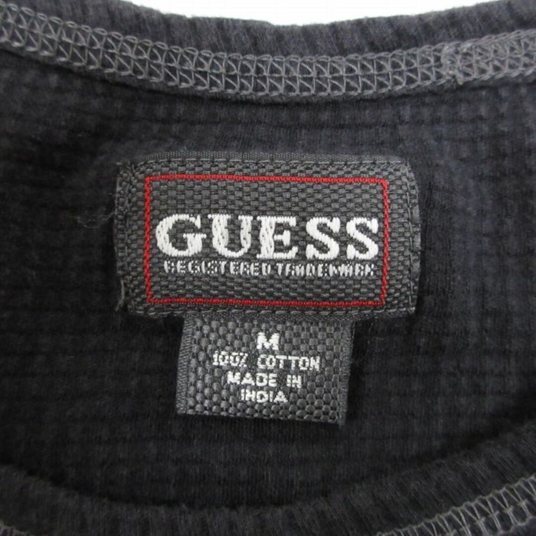 GUESS(ゲス)のL★古着 ゲス GUESS 半袖 ブランド Tシャツ メンズ 無地 ラグラン コットン クルーネック 黒 ブラック 23jul22 中古 メンズのトップス(Tシャツ/カットソー(半袖/袖なし))の商品写真