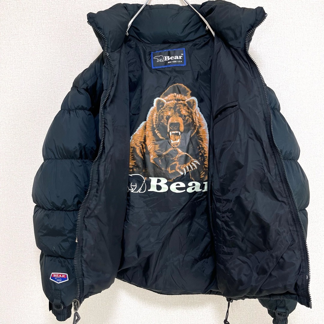 Bear USA(ベアー)の★Bear USA ダウンジャケット リバーシブル ブラック クマ 熊 90s メンズのジャケット/アウター(ダウンジャケット)の商品写真