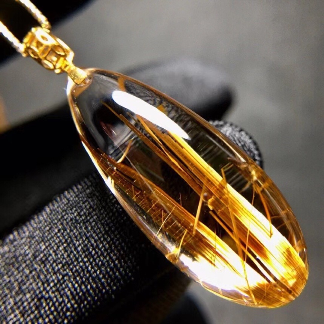 ⭐︎【天然】タイチンルチルクオーツ ペンダントトップ k18 3.4g ⭐︎【天然】タイチンルチルクオーツ ペンダントトップ k18 3.4g