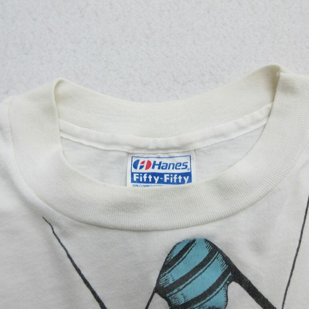 Hanes(ヘインズ)のS★古着 ヘインズ Hanes 半袖 ビンテージ Tシャツ メンズ 80年代 80s ネクタイ クルーネック USA製 白 ホワイト 【spe】 23jul24 中古 メンズのトップス(Tシャツ/カットソー(半袖/袖なし))の商品写真