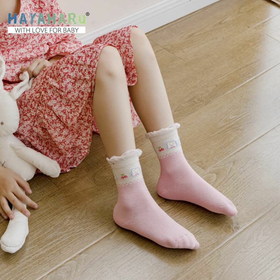 [HAYAHARU] 可愛い キッズ 靴下 子供 10足セット カラフル くつし キッズ/ベビー/マタニティのベビー服(~85cm)(その他)の商品写真