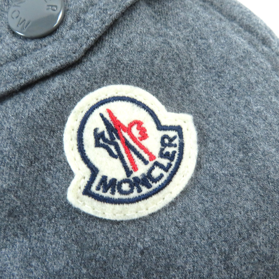 MONCLER(モンクレール)の極美品△MONCLER モンクレール 2021年製 ウール100% MONTGENEVRE モンジュネーヴル ロゴパッチ・フード付き ダウンジャケット グレー 00 イタリア製 正規品 メンズ メンズのジャケット/アウター(ダウンジャケット)の商品写真