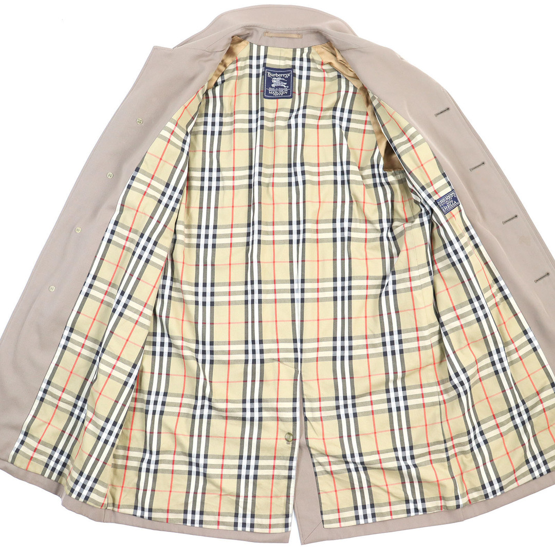 BURBERRY(バーバリー)の美品△Burberrys バーバリー ヴィンテージ ウール100% 1970's BURELLA 裏地ノバチェック柄 ギャバジン コート ブラウンベージュ系 約Lサイズ イングランド製 メンズ メンズのジャケット/アウター(その他)の商品写真