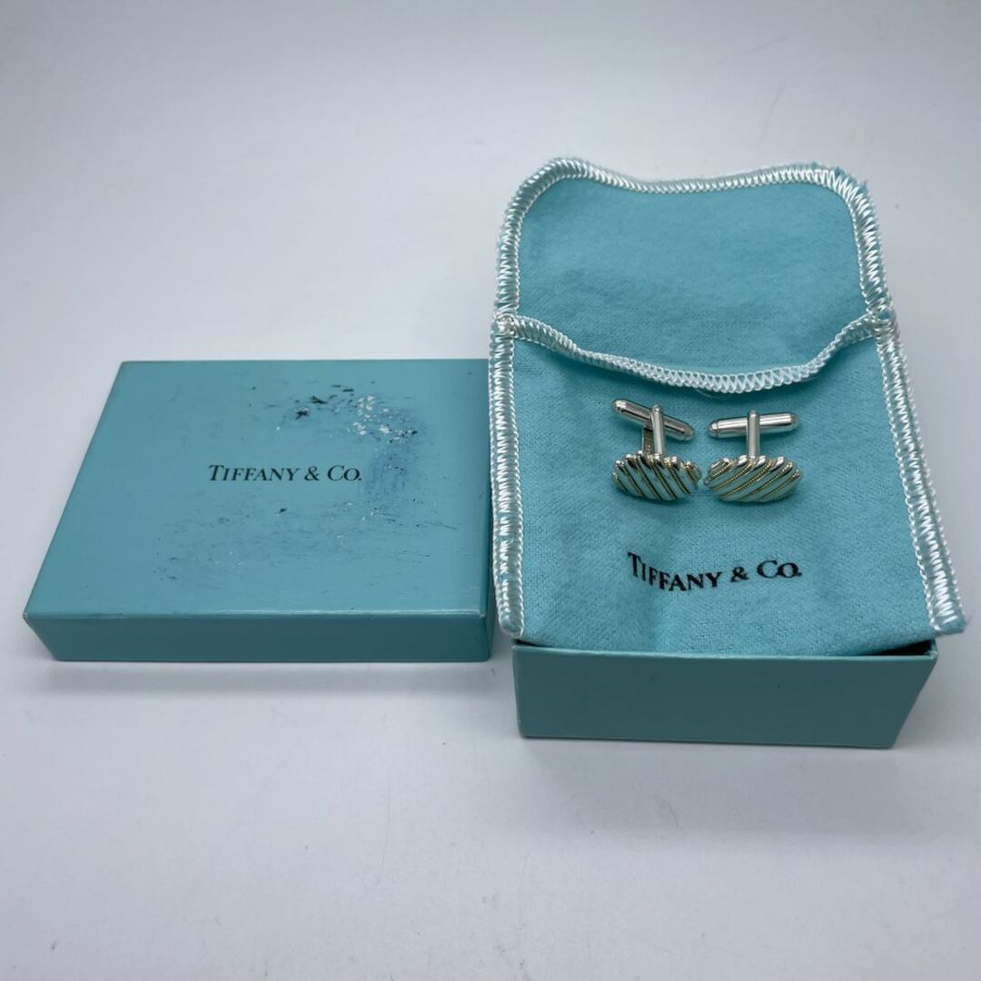 Tiffany & Co.(ティファニー)のTIFFANY&Co. カフス ツイスト ロープ コンビ SV925 K18YG メンズのファッション小物(カフリンクス)の商品写真