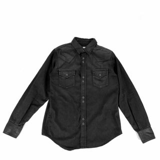 サンローラン(Saint Laurent)のSAINT LAURENT PARIS サンローランパリ 長袖シャツ クラシックウエスタンデニムシャツ トップス アパレル 服 M ブラック 黒 シルバー金具 コットン    メンズ オールシーズン 美品【中古品】(シャツ/ブラウス(長袖/七分))