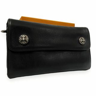 クロムハーツ(Chrome Hearts)の✨希少✨　クロムハーツ　ウェーブウォレット　クロスボールボタン　長財布　ak1(長財布)