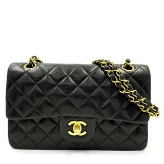 シャネル(CHANEL)のCHANEL シャネル ショルダーバッグ マトラッセ23 ダブルチェーン ダブルフラップ 肩掛け 斜め掛け ココマーク ココ ターンロック 鞄 かばん A01113 ラムスキン    ブラック 黒 ゴールド金具 レディース【中古品】(ショルダーバッグ)