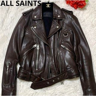 All Saints - 【美品/希少サイズ】ALL SAINTS 本革 レザーライダースジャケット