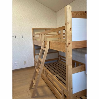 ニトリ - ニトリ　木製2段ベッド　（マットレス付き）