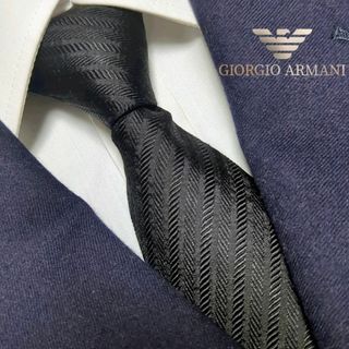 ジョルジオアルマーニ(Giorgio Armani)のジョルジオ・アルマーニ ネクタイ 無地 ストライプ 高級シルク ビジネス 光沢感(ネクタイ)