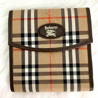 BURBERRY - Burberrys バーバリーズ ノバチェックホースロゴレザー三つ折り財布 茶色