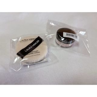 laura mercier - ローラメルシエ　ルーセント　パウダー　ローズ　ミニサイズ　パフ　フェイスパウダー