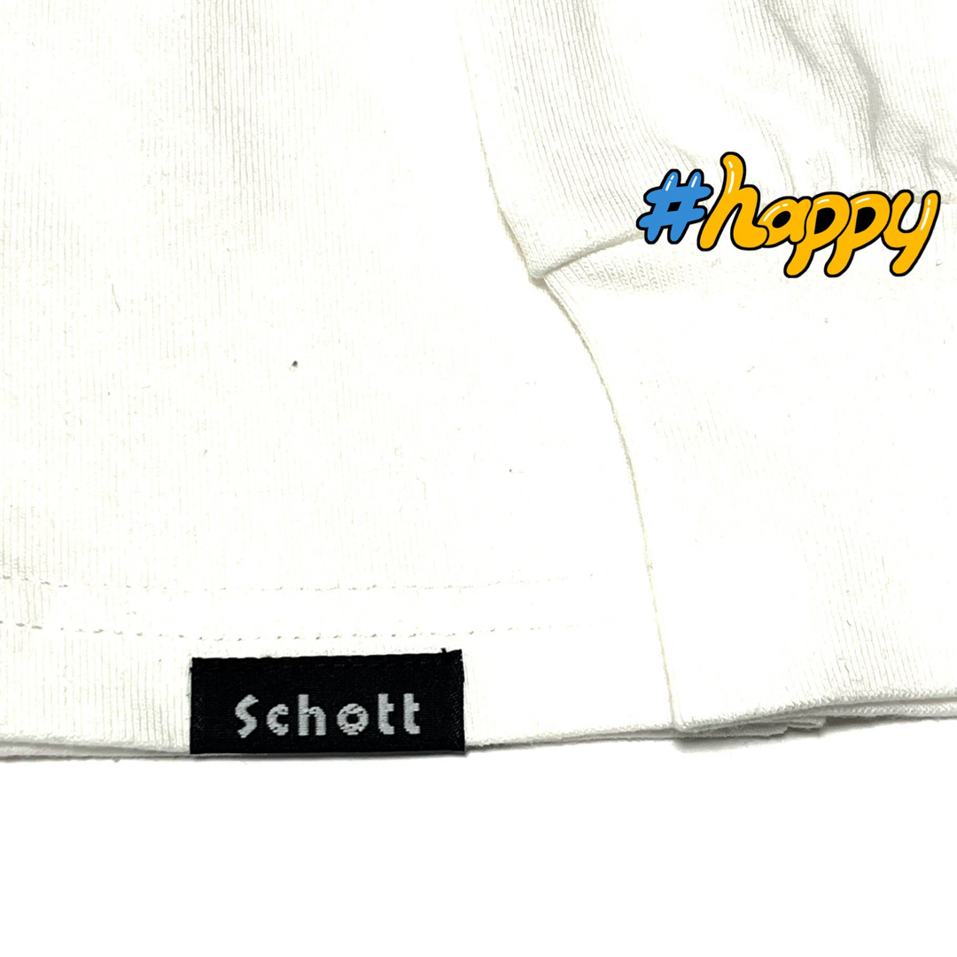 schott(ショット)の新品★Schott★ショット★長袖Tシャツ★Mサイズ★ホワイト メンズのトップス(Tシャツ/カットソー(七分/長袖))の商品写真