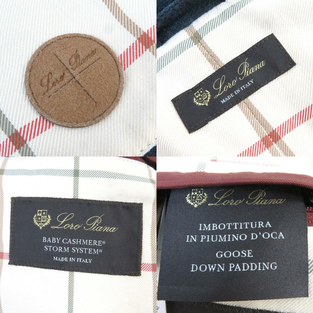 LORO PIANA(ロロピアーナ)の極美品△Loro Piana ロロピアーナ FAF0248 裏地チェック柄 ベビーカシミヤ ストームシステム  ダウンジャケット ネイビー系 XL イタリア製 正規品 メンズ メンズのジャケット/アウター(ダウンジャケット)の商品写真