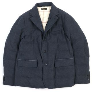 ロロピアーナ(LORO PIANA)の極美品△Loro Piana ロロピアーナ FAF0248 裏地チェック柄 ベビーカシミヤ ストームシステム  ダウンジャケット ネイビー系 XL イタリア製 正規品 メンズ(ダウンジャケット)