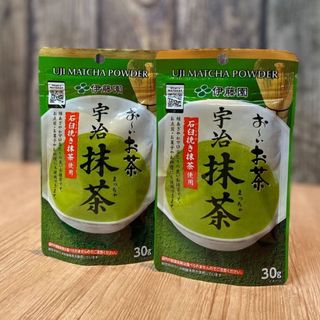 イトウエン(伊藤園)の伊藤園 宇治抹茶 石臼挽き抹茶使用 60g ( 30g × 2袋 ) おーいお茶(茶)