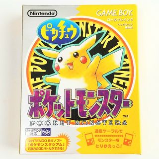 ゲームボーイ(ゲームボーイ)の美品 初期 ポケットモンスター ピカチュウ ゲームボーイ 任天堂 ポケモン(携帯用ゲームソフト)