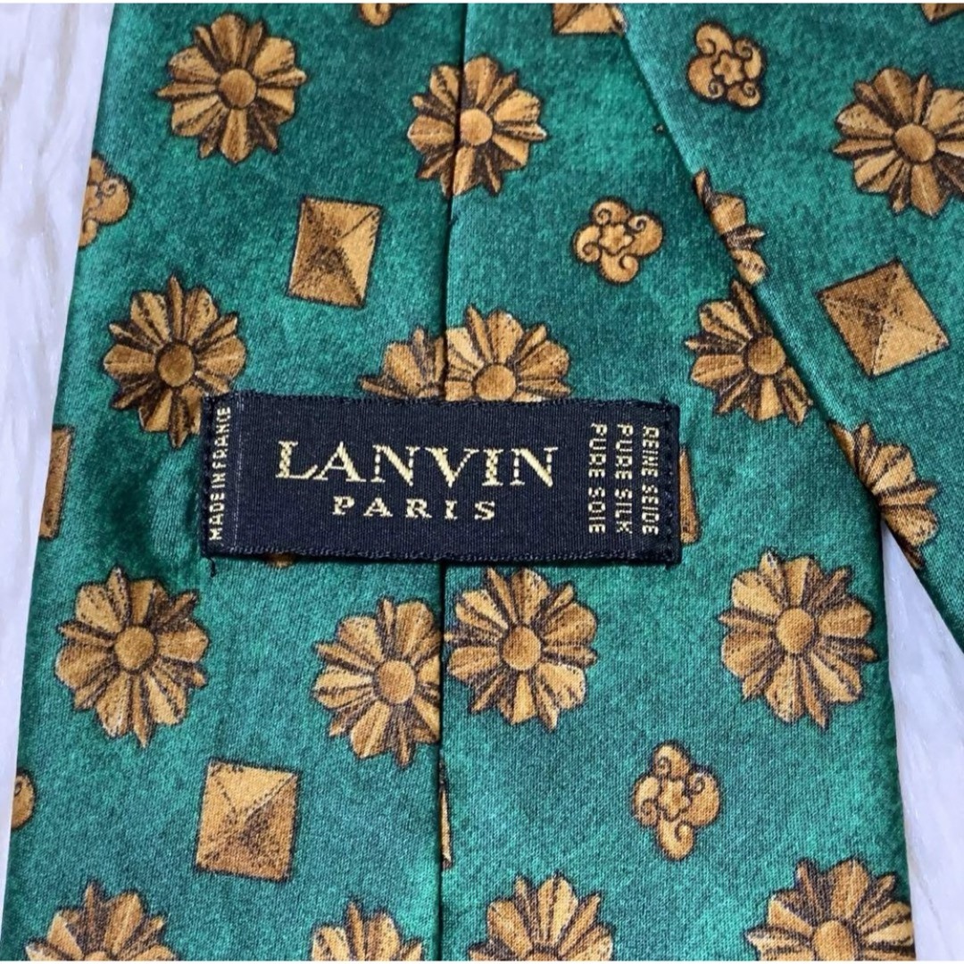 LANVIN(ランバン)の【極美品】LANVIN paris シルク ネクタイ アンティーク レトロ メンズのファッション小物(ネクタイ)の商品写真
