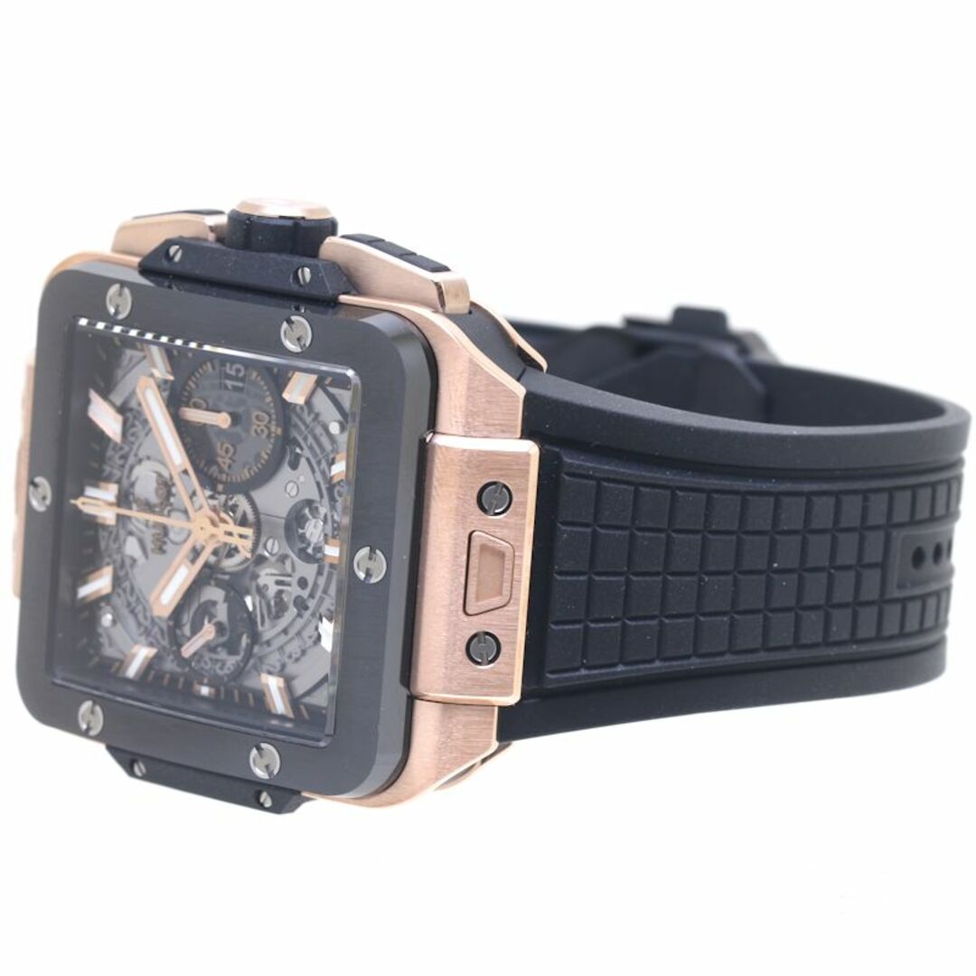 HUBLOT(ウブロ)のHUBLOT ウブロ スクエア・バン ウニコ 821.OM.0180.RX【'22年12月購入】K18キングゴールド/ラバー/ セラミック/チタン メンズ /39378【中古】【腕時計】 メンズの時計(腕時計(アナログ))の商品写真