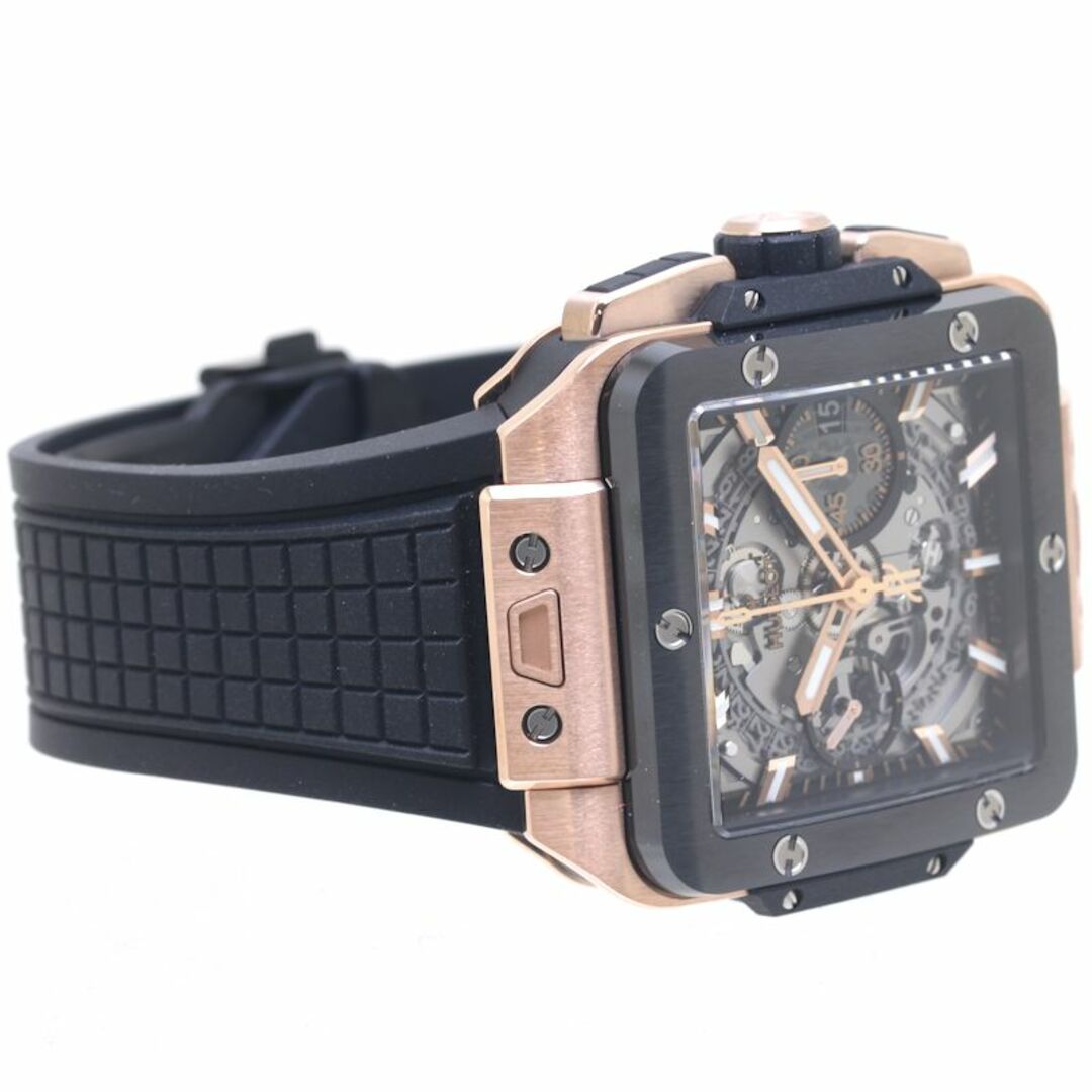 HUBLOT(ウブロ)のHUBLOT ウブロ スクエア・バン ウニコ 821.OM.0180.RX【'22年12月購入】K18キングゴールド/ラバー/ セラミック/チタン メンズ /39378【中古】【腕時計】 メンズの時計(腕時計(アナログ))の商品写真